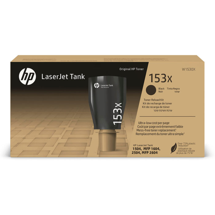 Original LaserJet tank toner reload kit HP 153X Black (W1530X)